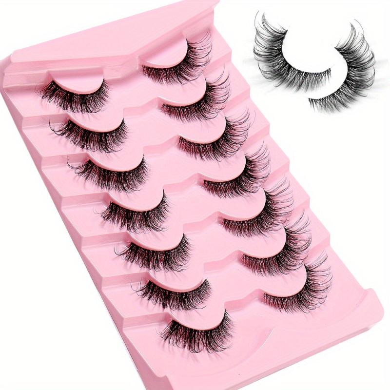 8D Charm Thick Curly Natural Fox Eye & Winged False Eyelashes