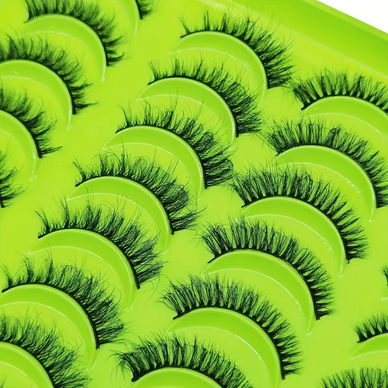 20 Pairs Cat Fox Eye False Eyelashes Fluffy 8D Dramatic Reusable Faux Mink