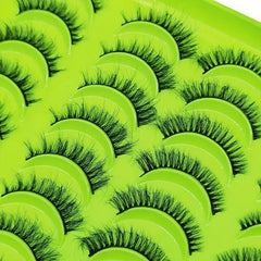 20 Pairs Cat Fox Eye False Eyelashes Fluffy 8D Dramatic Reusable Faux Mink