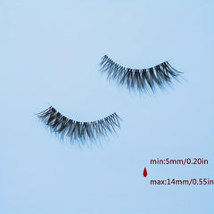 7 Pairs 14mm Crisscross False Eyelashes - Manga Lashes Extension for Cosplay