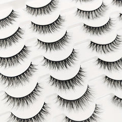 14 Pairs 3D Faux Mink Cat Eye Lashes Reusable False Eyelashes