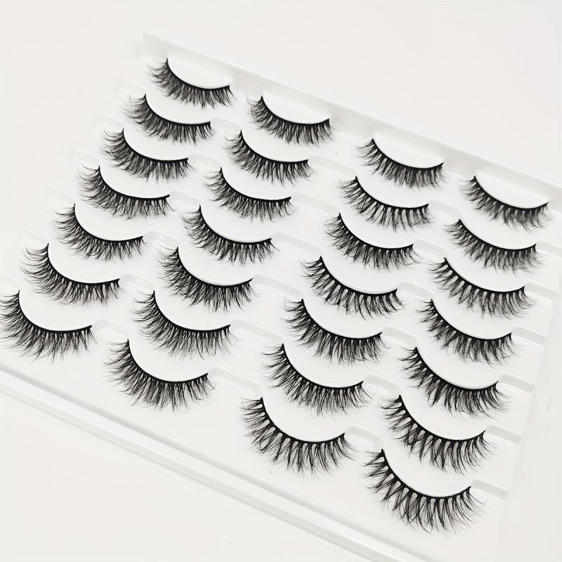 14 Pairs 3D Faux Mink Cat Eye Lashes Reusable False Eyelashes