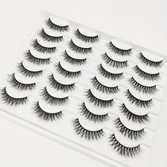 14 Pairs 3D Faux Mink Cat Eye Lashes Reusable False Eyelashes