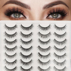 14 Pairs 3D Faux Mink Cat Eye Lashes Reusable False Eyelashes