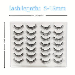 14 Pairs 3D Faux Mink Cat Eye Lashes Reusable False Eyelashes