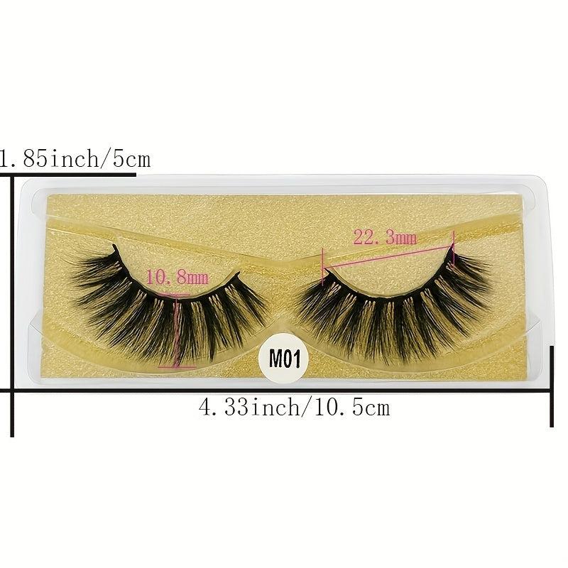 6D Mink False Eyelashes 10 50 100 Double Makeup Mink Eyelashes
