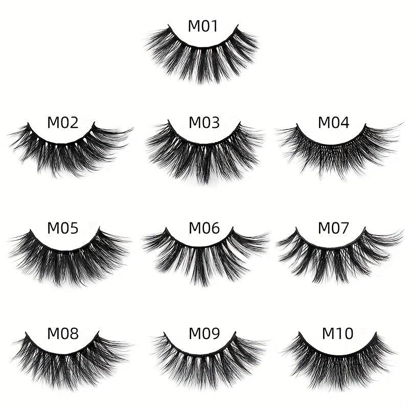 6D Mink False Eyelashes 10 50 100 Double Makeup Mink Eyelashes