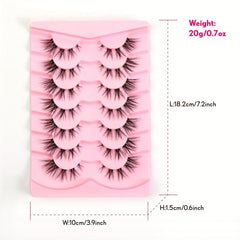 Fox Eye False Eyelashes 7 Pairs Natural Look Makeup Charming Slender