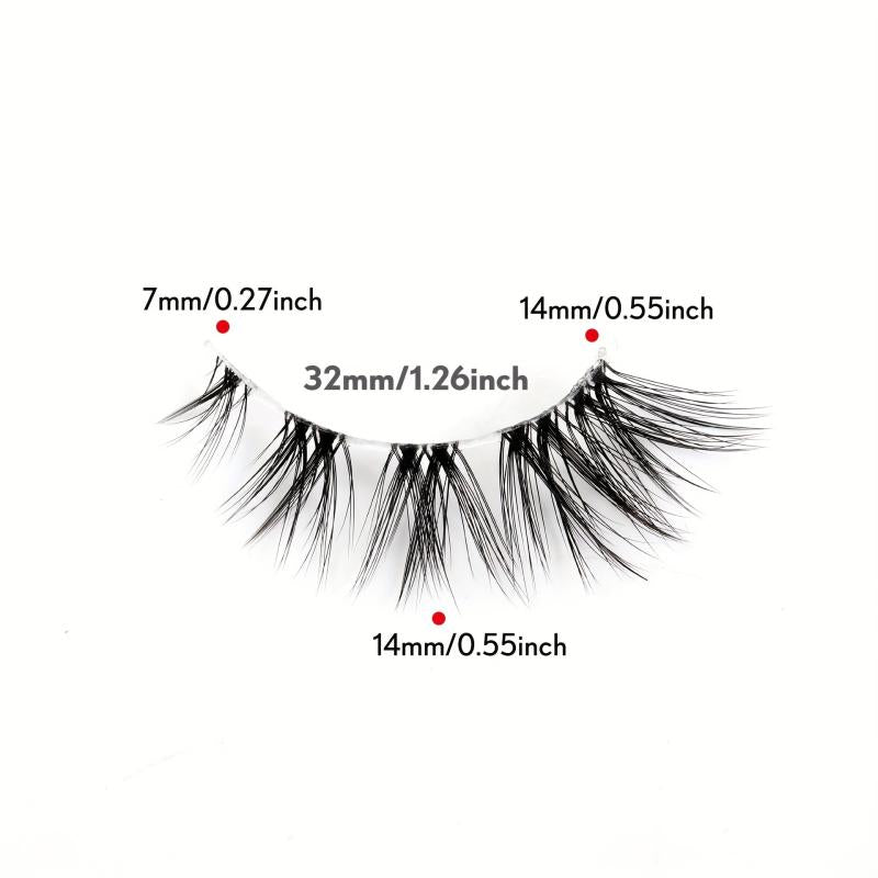 Fox Eye False Eyelashes 7 Pairs Natural Look Makeup Charming Slender