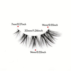 Fox Eye False Eyelashes 7 Pairs Natural Look Makeup Charming Slender