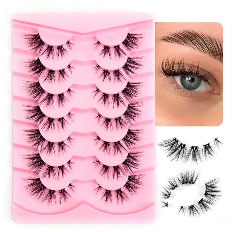 Fox Eye False Eyelashes 7 Pairs Natural Look Makeup Charming Slender