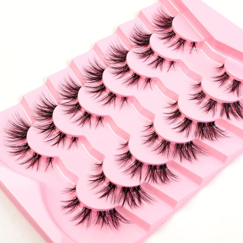 Fox Eye False Eyelashes 7 Pairs Natural Look Makeup Charming Slender