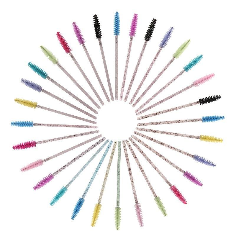 50Pcs Crystal Eyebrow Mascara Applicator Cosmetic Brushes