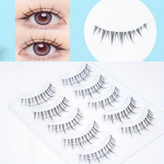 5 Pairs Manga Eyelashes Little Devil Cosplay Anime Eyelash Natural Look