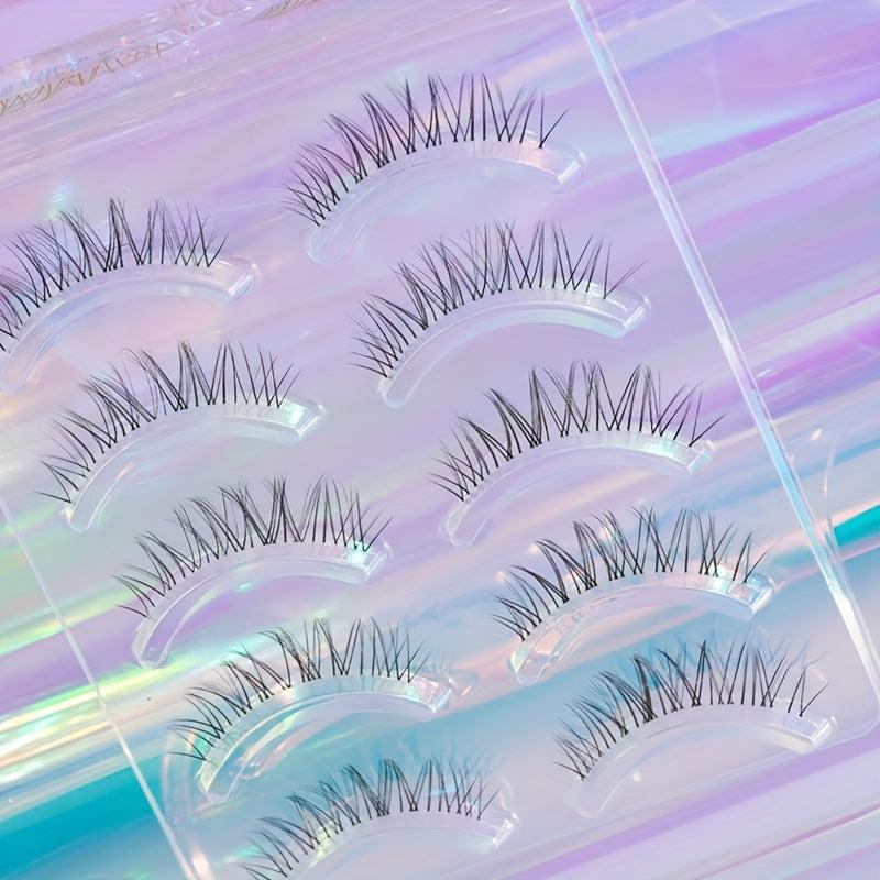 5 Pairs Natural Look Soft Reusable Eyelashes 10mm