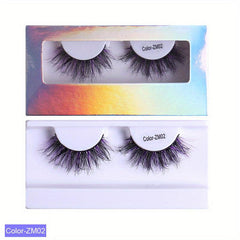 Colored Lashes Faux Mink False Eyelashes Fluffy Volume Curly Lashes