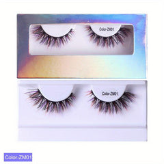 Colored Lashes Faux Mink False Eyelashes Fluffy Volume Curly Lashes