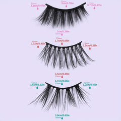3 Boxes 5 Pairs Half Eye Lashes False Eyelashes Natural Crossed Messy