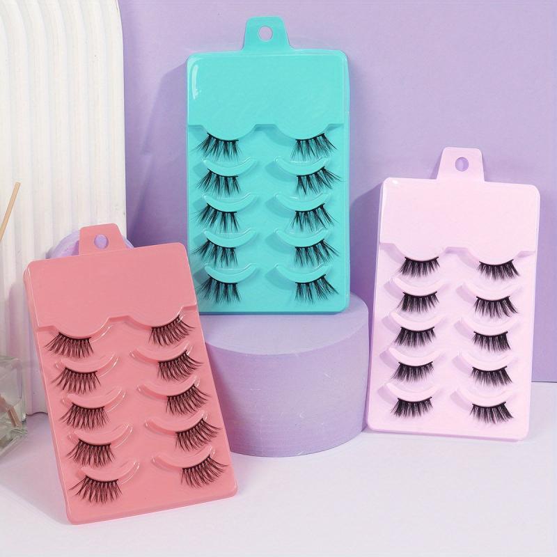 3 Boxes 5 Pairs Half Eye Lashes False Eyelashes Natural Crossed Messy