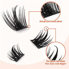 8 16mm Mega Volume Lash Clusters Wispy Soft Natural Look False Eyelashes