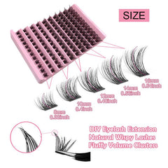 8 16mm Mega Volume Lash Clusters Wispy Soft Natural Look False Eyelashes