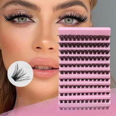 8 16mm Mega Volume Lash Clusters Wispy Soft Natural Look False Eyelashes