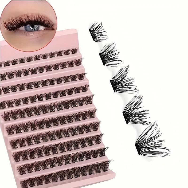 8 16mm Mega Volume Lash Clusters Wispy Soft Natural Look False Eyelashes