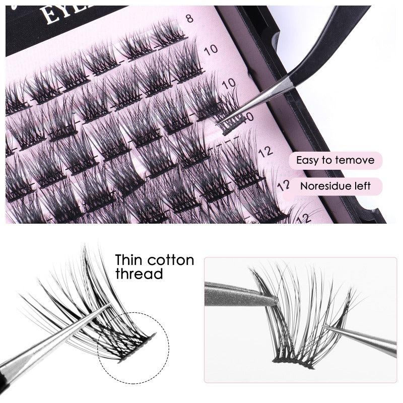 Mixed Lash Clusters 12 Rows C D Curl Wispy Soft Fluffy Natural Look Cluster Lash