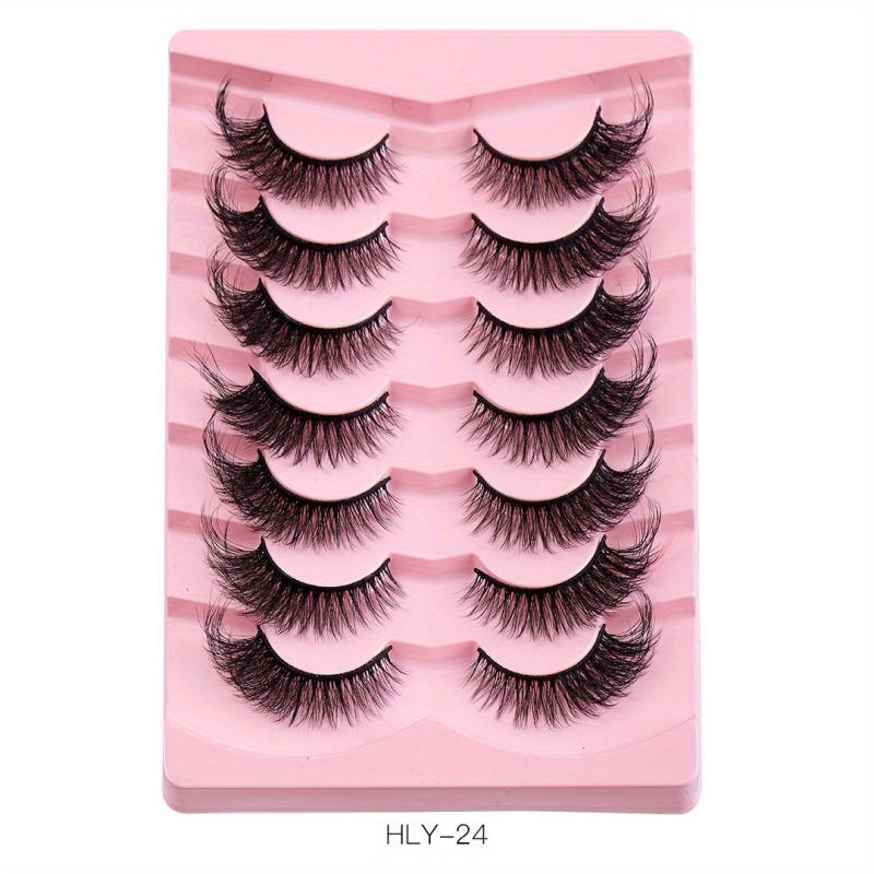 Fluffy Curly Faux Mink Cat Eye Lashes Natural Look False Eyelash