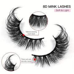 Fluffy Curly Faux Mink Cat Eye Lashes Natural Look False Eyelash