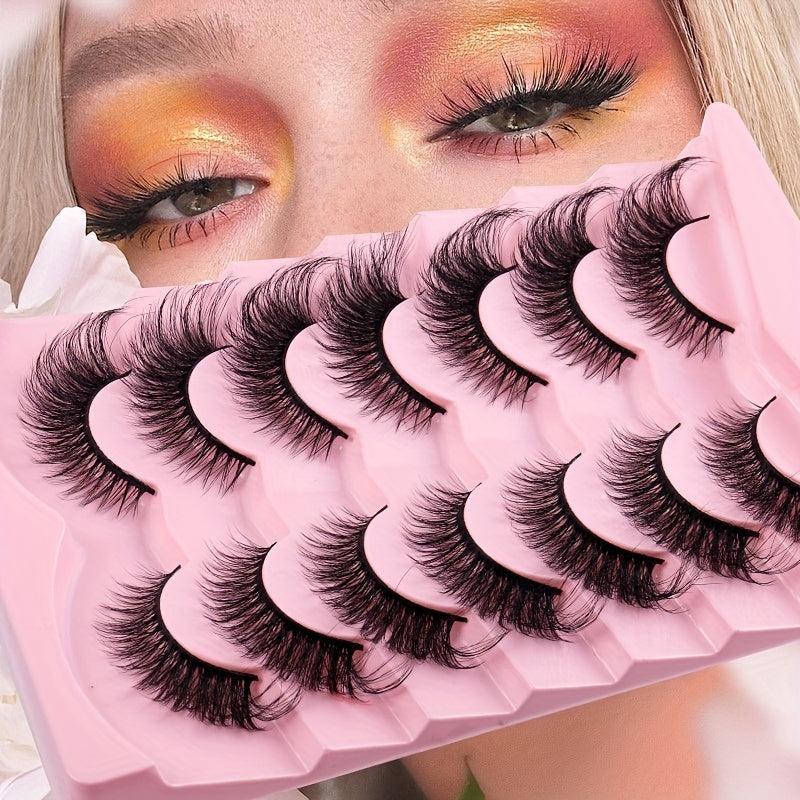 Fluffy Curly Faux Mink Cat Eye Lashes Natural Look False Eyelash
