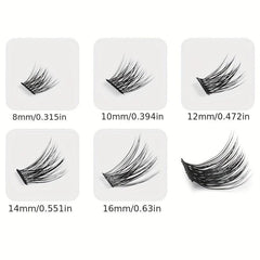 Mixed C/D Curl Lash Clusters 12 Rows