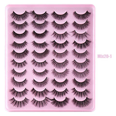 20 Pairs False Eyelashes Natural Thick Simulated Chemical Fiber Lashes