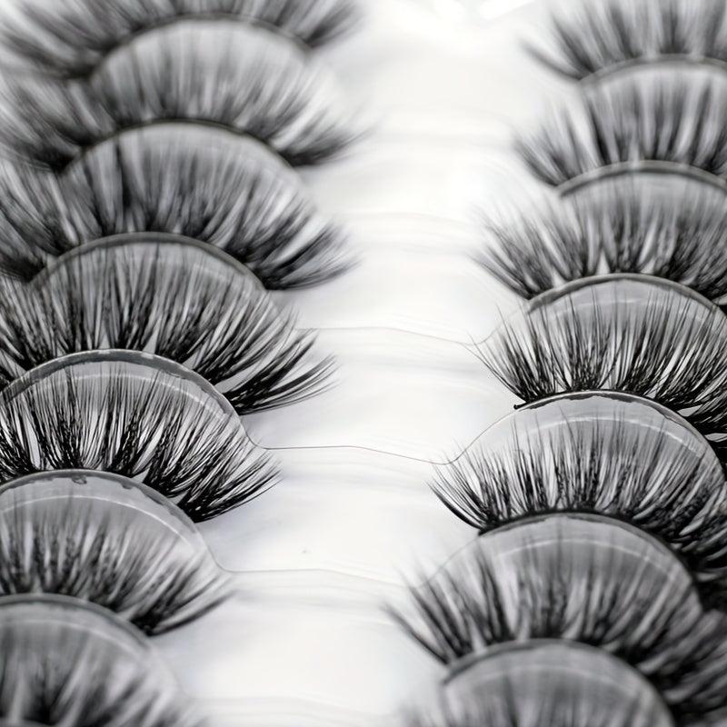 7 Pair False Eyelashes Thick Slender Lashes Big Eye Makeup Curling