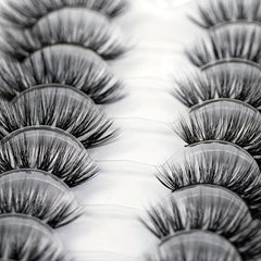 7 Pair False Eyelashes Thick Slender Lashes Big Eye Makeup Curling
