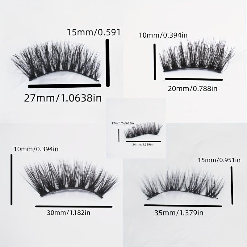 7 Pair False Eyelashes Thick Slender Lashes Big Eye Makeup Curling