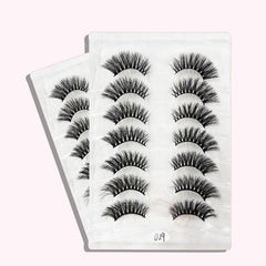 7 Pair False Eyelashes Thick Slender Lashes Big Eye Makeup Curling