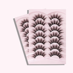 7 Pair False Eyelashes Thick Slender Lashes Big Eye Makeup Curling