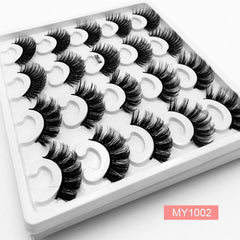 8D Faux Mink False Eyelashes Natural Curling Thick 10 Pairs Layers Lashes