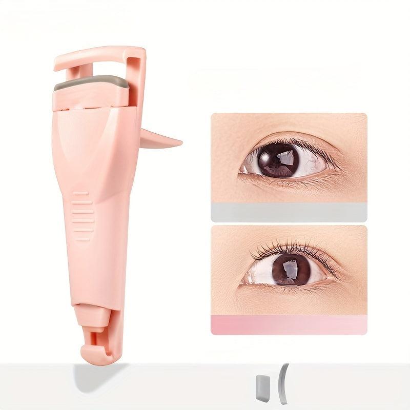 Portable Eyelash Curler For Women, Rubber Pads, Travel Cosmetic Tools