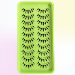 10 Pairs Natural 3D Faux Mink Short False Eyelashes