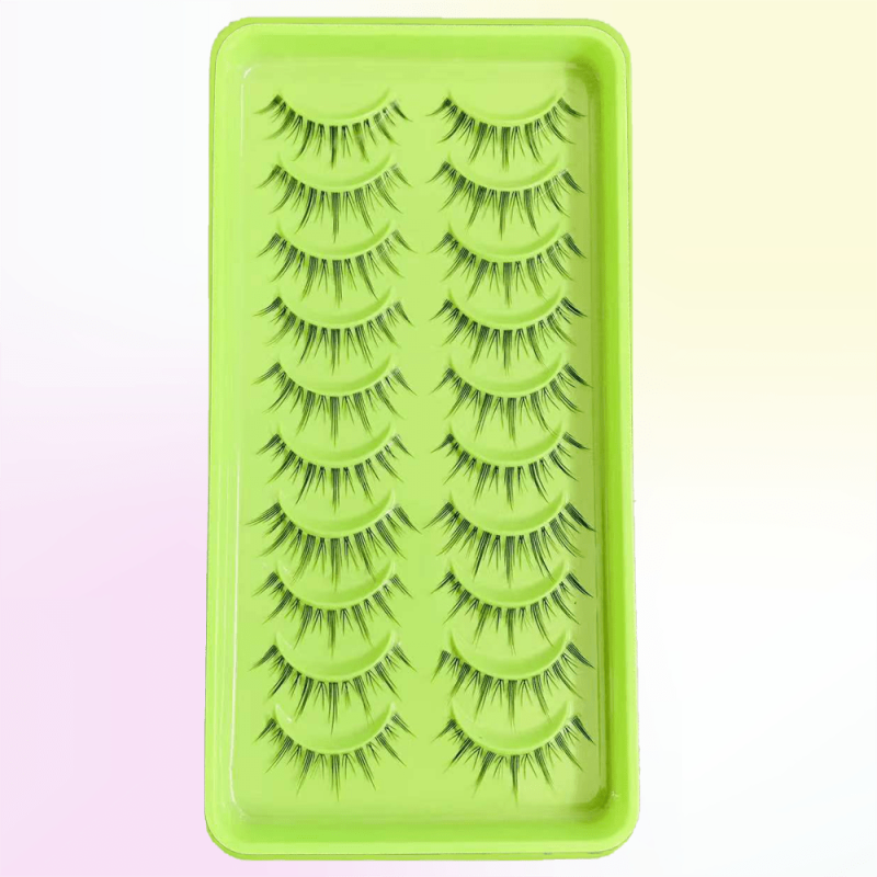 10 Pairs Natural 3D Faux Mink Short False Eyelashes