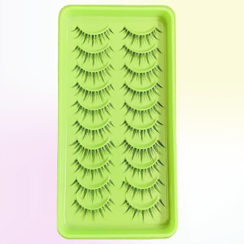 10 Pairs Natural 3D Faux Mink Short False Eyelashes
