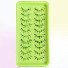 10 Pairs Natural 3D Faux Mink Short False Eyelashes