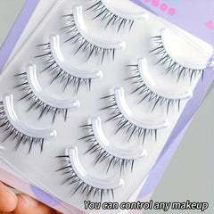 Slender Curling False Eyelashes Natural Soft Full Strip Sunflower for Beginners