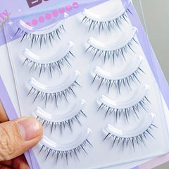 Slender Curling False Eyelashes Natural Soft Full Strip Sunflower for Beginners