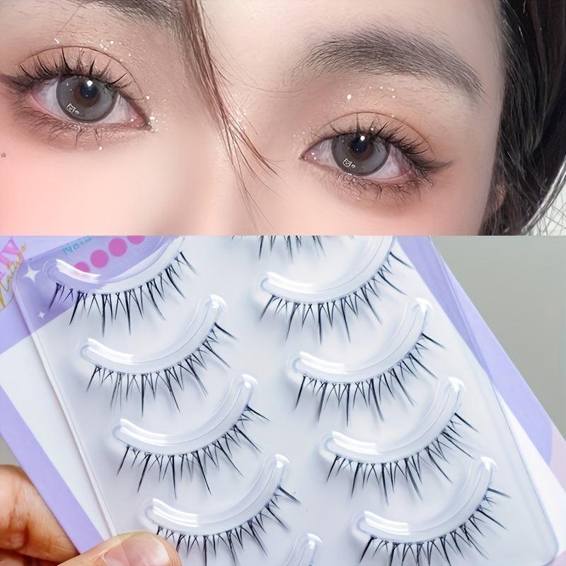 Slender Curling False Eyelashes Natural Soft Full Strip Sunflower for Beginners