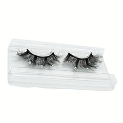 Faux Pearl Sequin Eyelashes Y2K Style