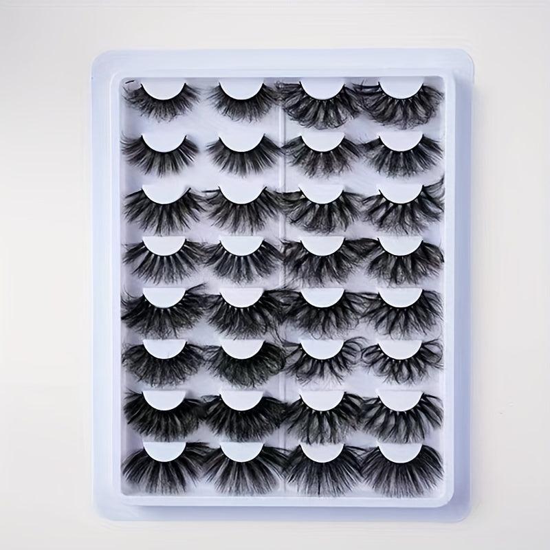 16 Pairs Faux Mink Lashes Dramatic Style Thick False Eyelashes
