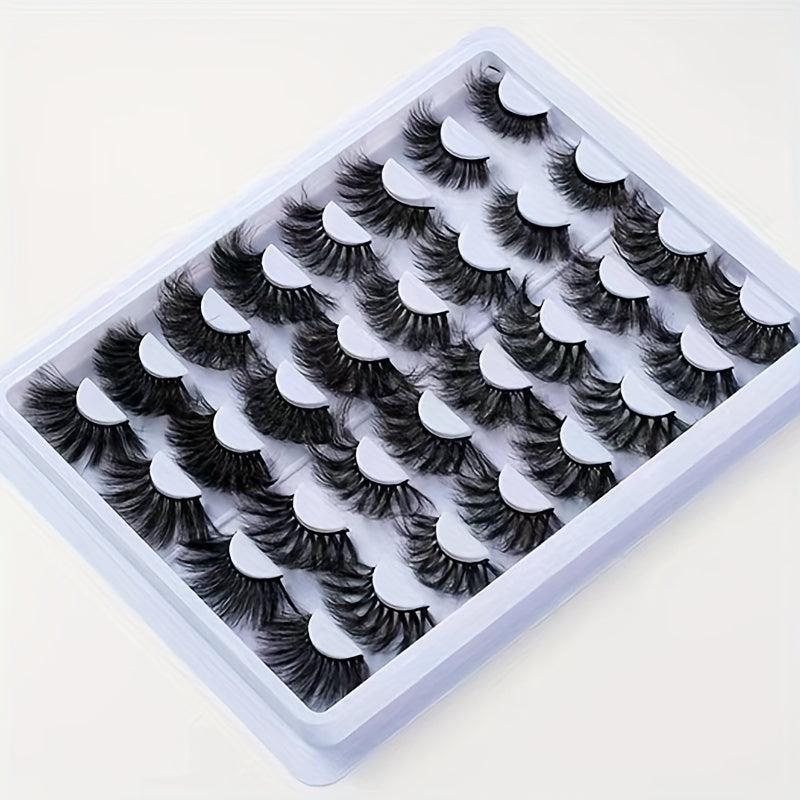 16 Pairs Faux Mink Lashes Dramatic Style Thick False Eyelashes